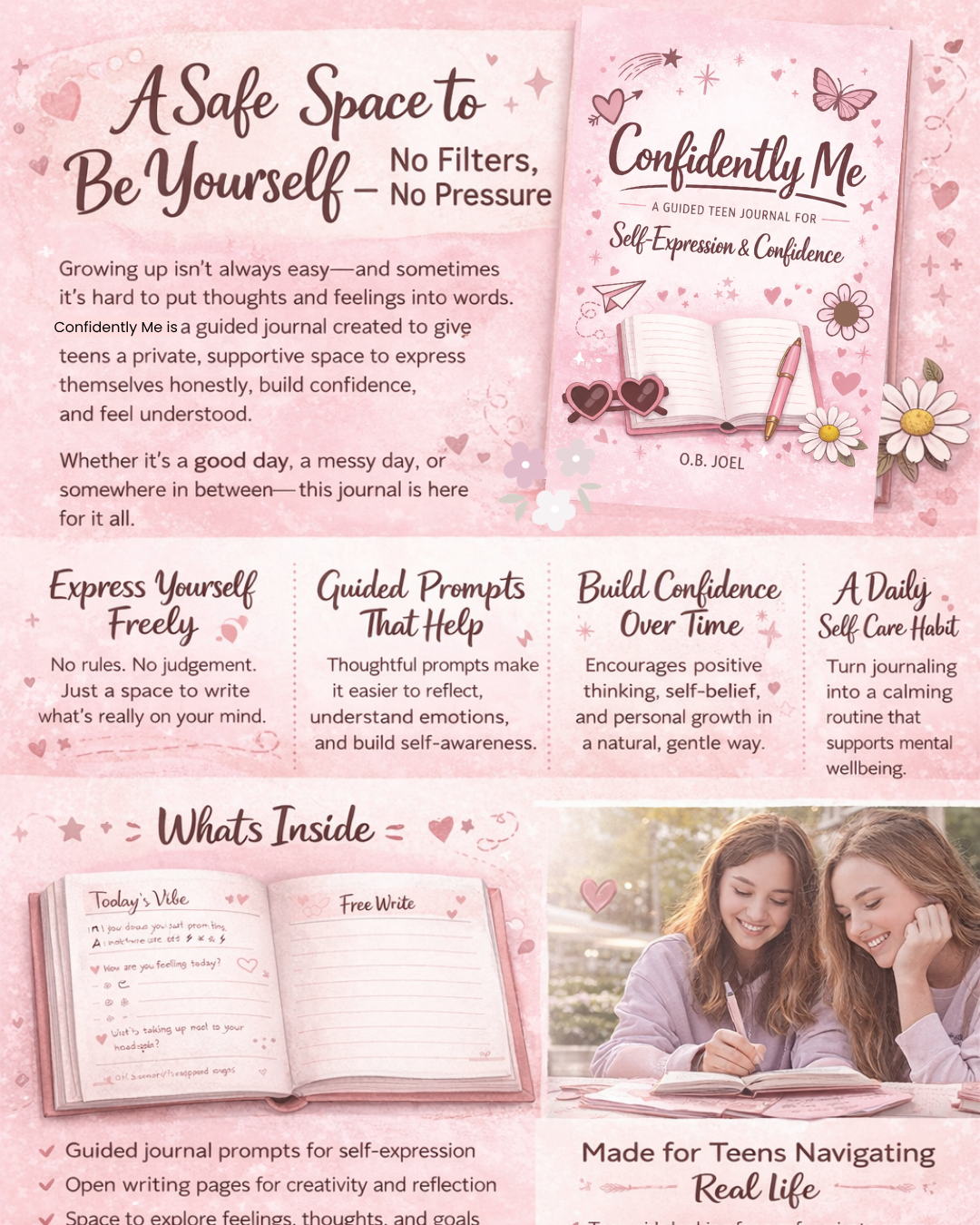 Confidently Me: A Guided journal for Teens on Self-Expression and Confidence