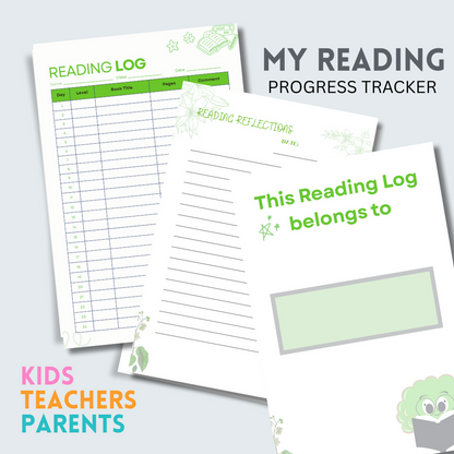 My Primary Reading Progress: A Record Book for kids' Reading, Parent and Teacher notes