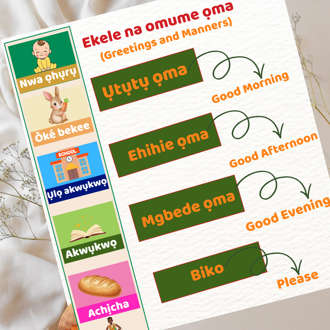 Bịa mụta Igbo soro m | Come Learn Igbo with me | For Kids Ages 3 to 5 | QR code include for sound and pronunciation