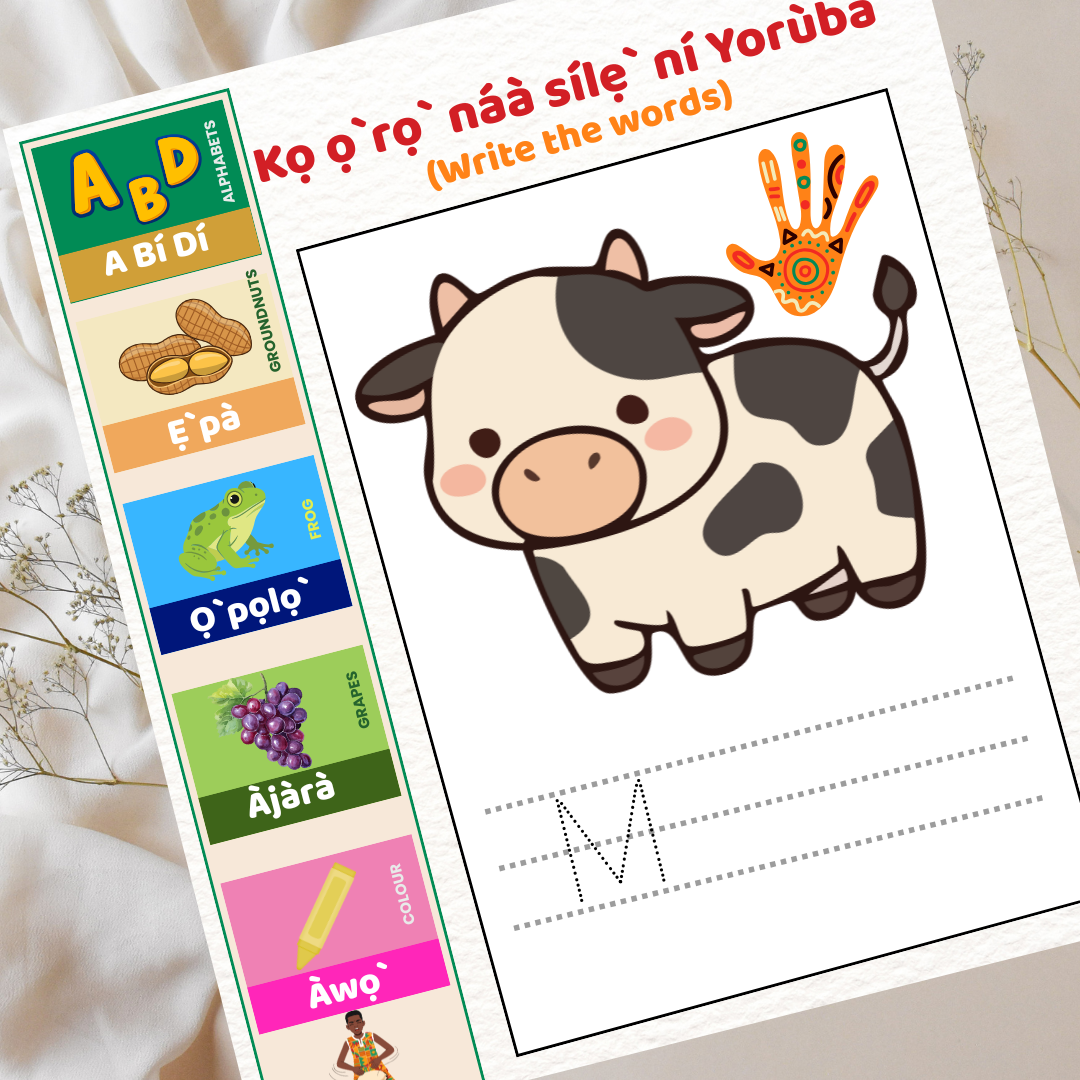 KÁ KỌ́ YORÙBÁ PẸ̀LÚ MI! | LET'S LEARN YORUBA WITH ME | FOR KIDS AGES 3 TO 5 | QR Code for sound and pronunciation included