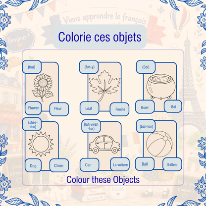 Viens apprendre le français avec moi ! For Kids Ages 5-7