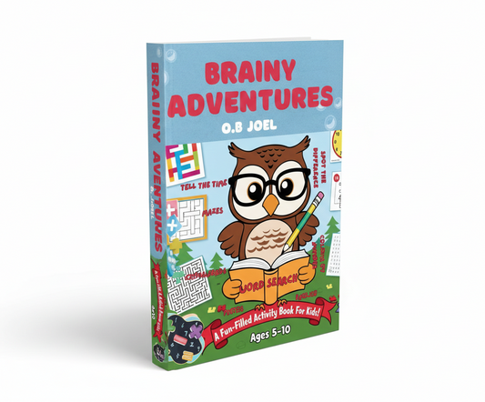 Brainy Adventures Activity Book For Kids Ages 5 to 10