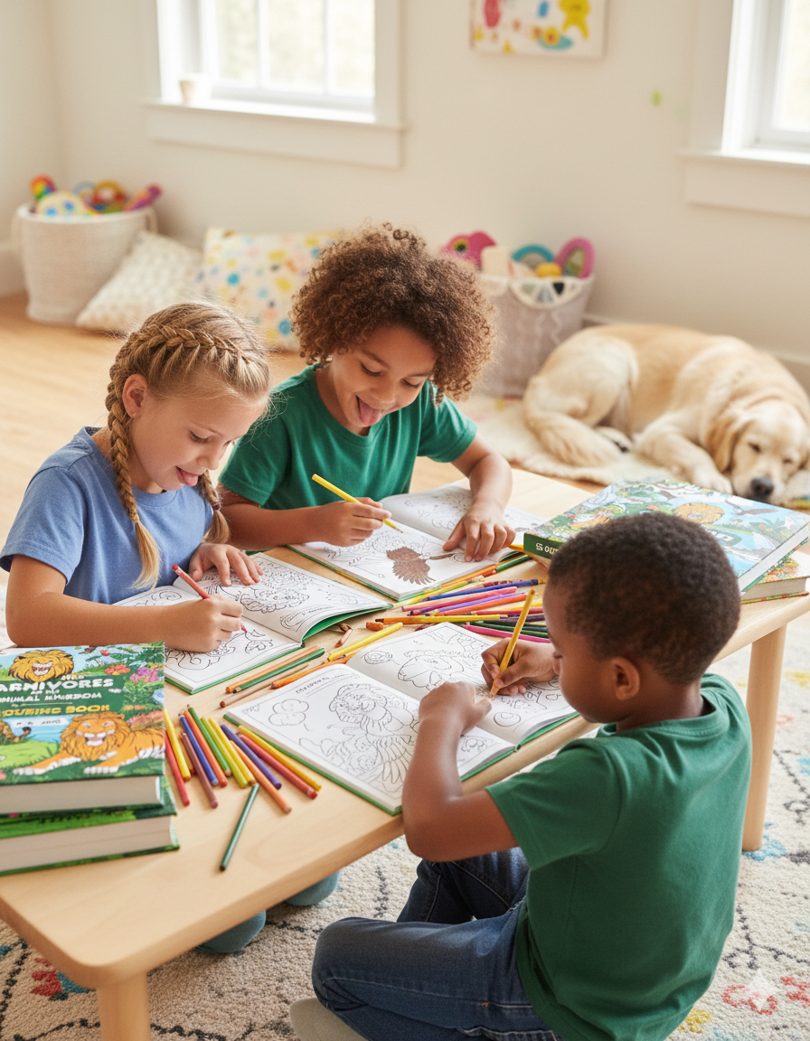 Carnivores In The Animal Kingdom Colouring Book