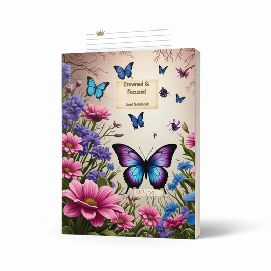 Crowned and Focused Lined Notebook | Writing Journal for Women and Girls | Note Taking for Professionals  and Students