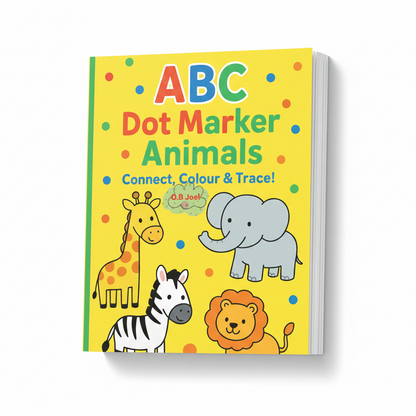 The ABC Dot Marker Animals Activity Book: Connect, Colour & Trace For Kids Ages 2 to 5
