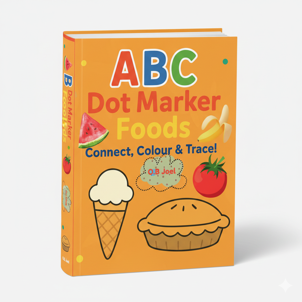 ABC Dot Marker Foods: Connect, Colour & Trace For Kids Ages 2 to 5