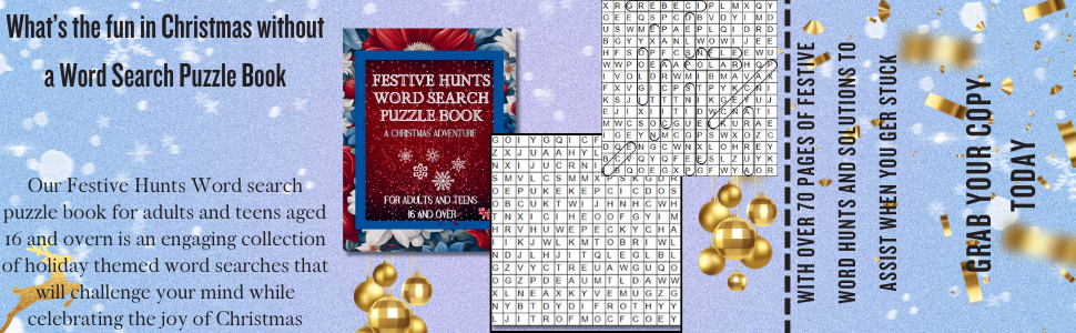 Festive Hunts Christmas Themed Word search Puzzle Book