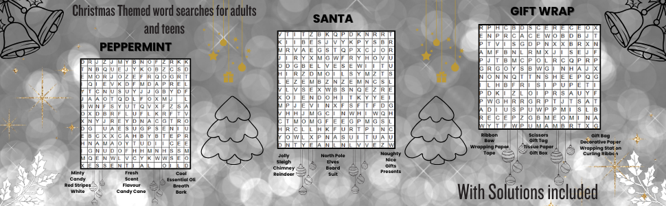 Festive Hunts Christmas Themed Word search Puzzle Book