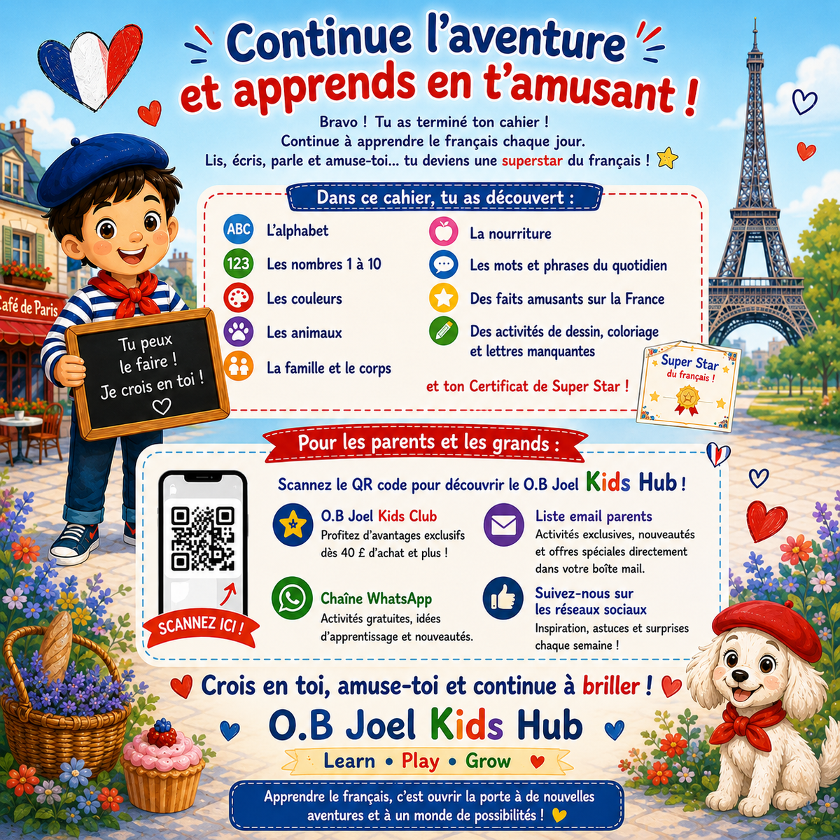 Viens apprendre le français avec moi ! For Kids Ages 5-7