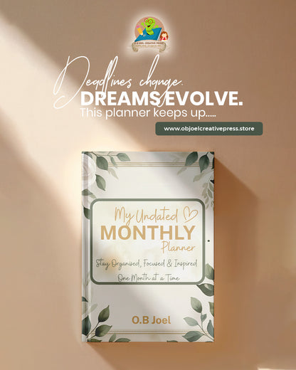 My Monthly Planner - Undated Goal Planner | Habit Tracker | Gratitude Journal | Productivity Organiser