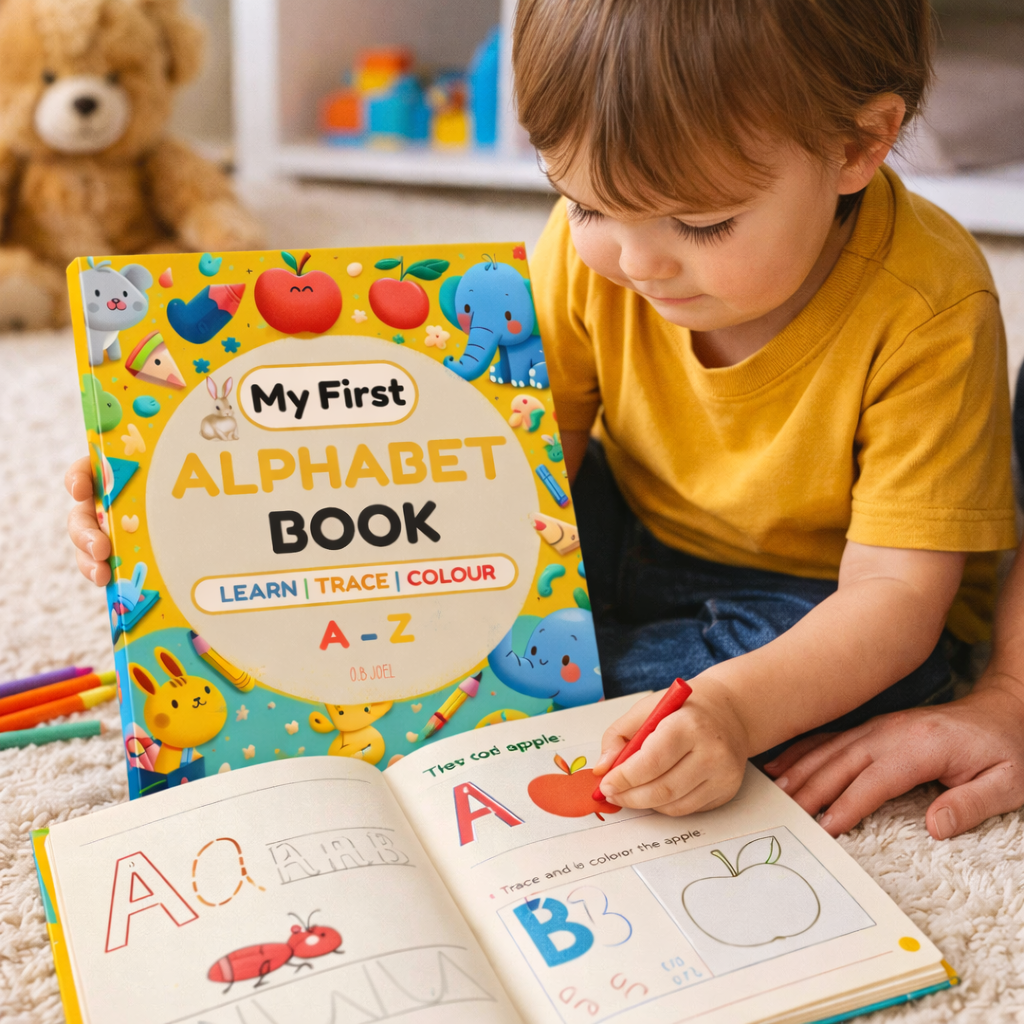 My First Alphabet Book: Learn, Trace and Colour For Kids ages 2 to 5