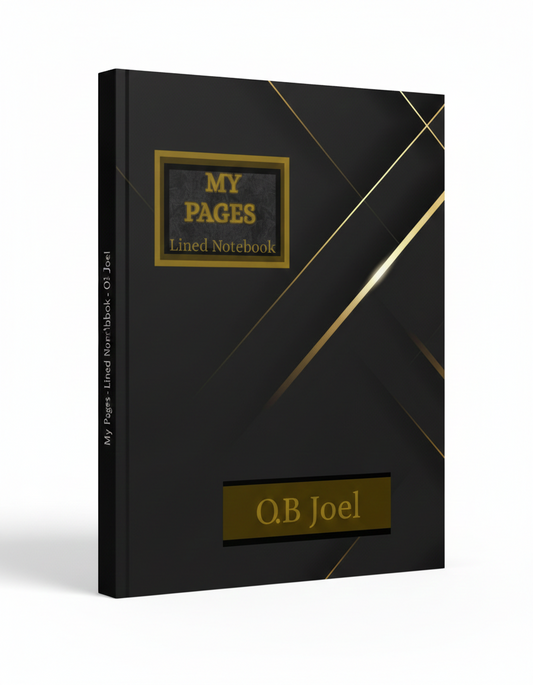 Pages Black Lined Notebook, Perfect for Journals, Note-Taking, School, Office Use, Gift for Writers & Students