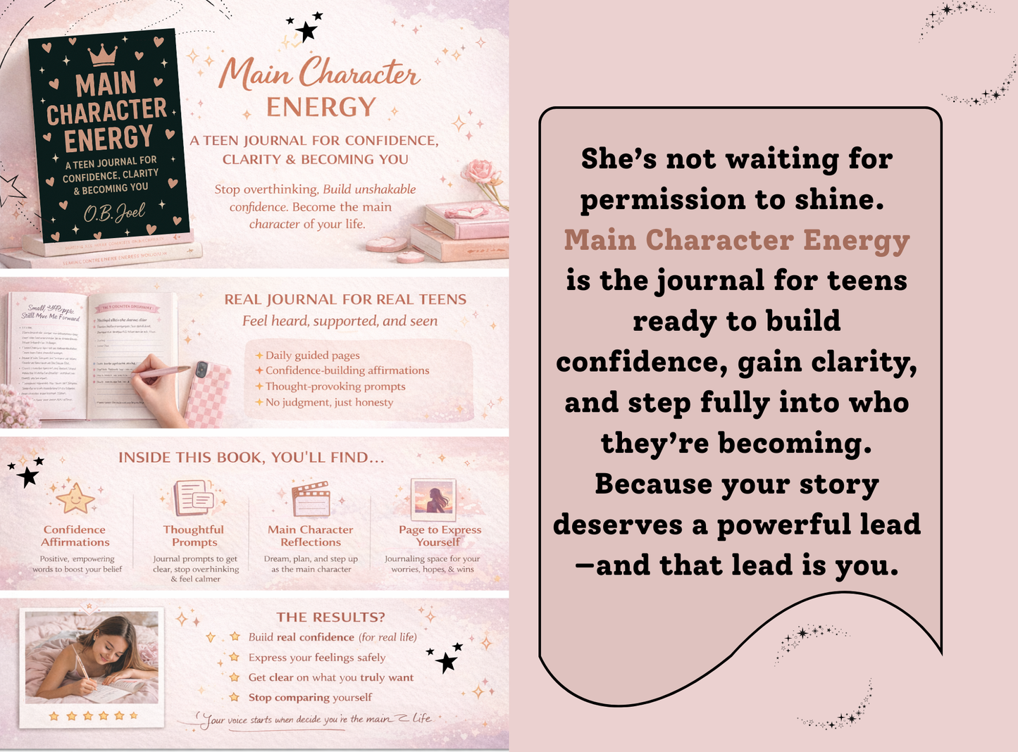 Main Character Energy: A Teen Journal for Confidence, Clarity & Becoming YOU