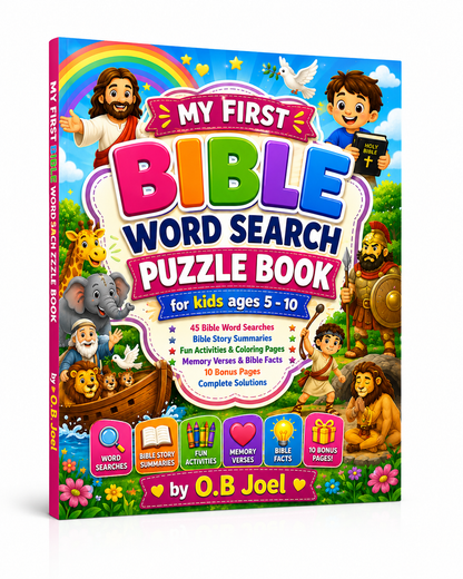 My First Bible Word Search Puzzle Book For Kids Ages 5 to 10