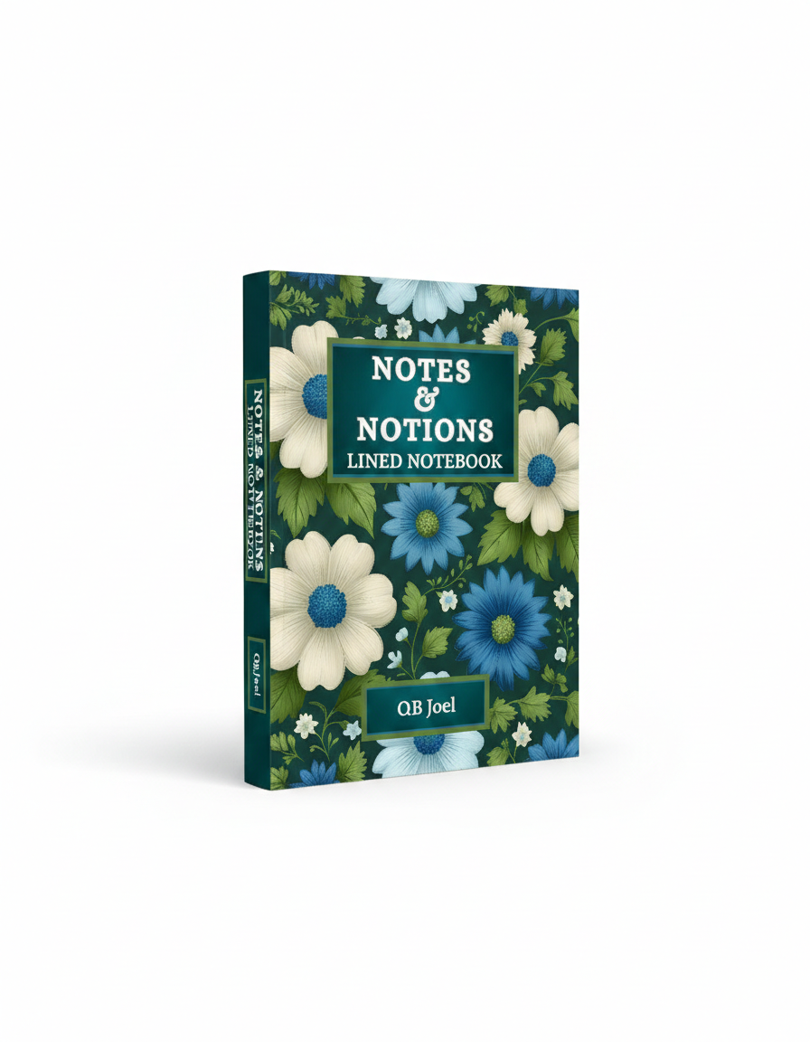 Notes and Notions Green and White Lined Notebook