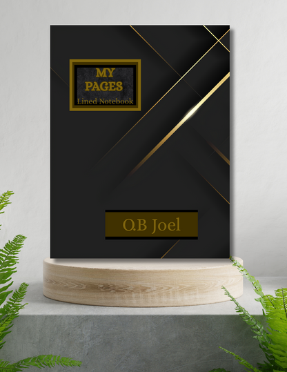 Pages Black Lined Notebook, Perfect for Journals, Note-Taking, School, Office Use, Gift for Writers & Students