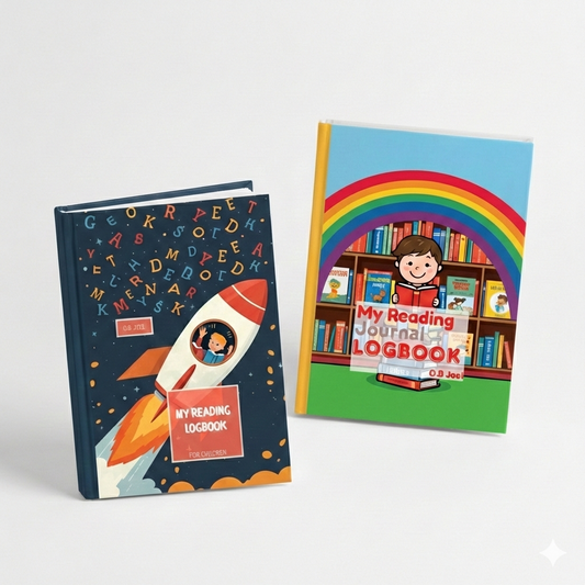 Reading Journal Logbook Bundles for Boys & Girls | Fun Kids Book Tracker & Reading Record