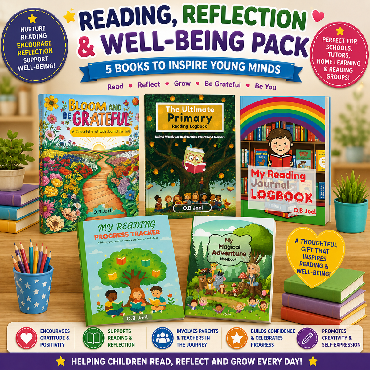 Reading, Reflection & Well-Being Pack – 5 Books