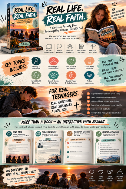 Real Life, Real Faith: A Christian Activity Book For Navigating Teenage Life with God