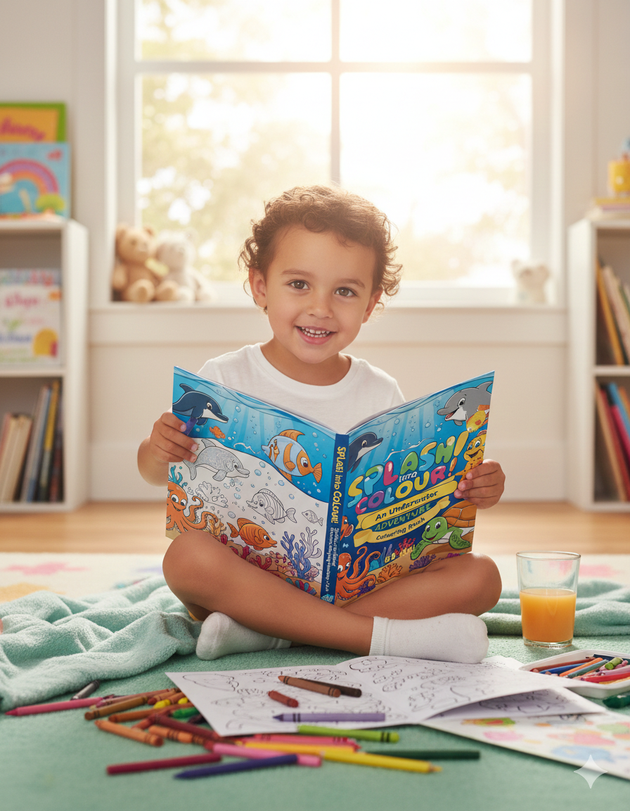 Splash into Colour: An Underwater Adventure Colouring Book