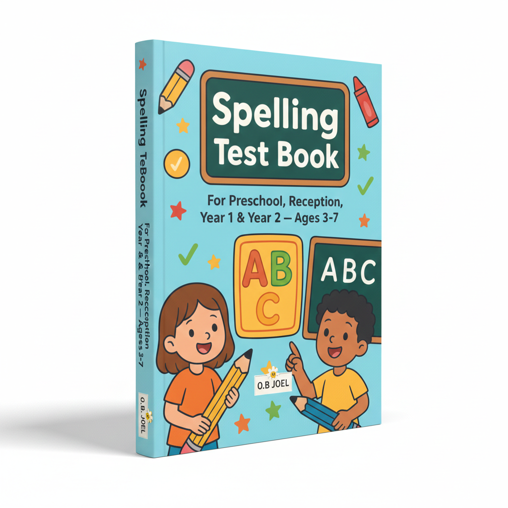 Spelling Test Book for Kids Ages 3-7: Fun Practice for Preschool, Reception, Year 1 & Year 2