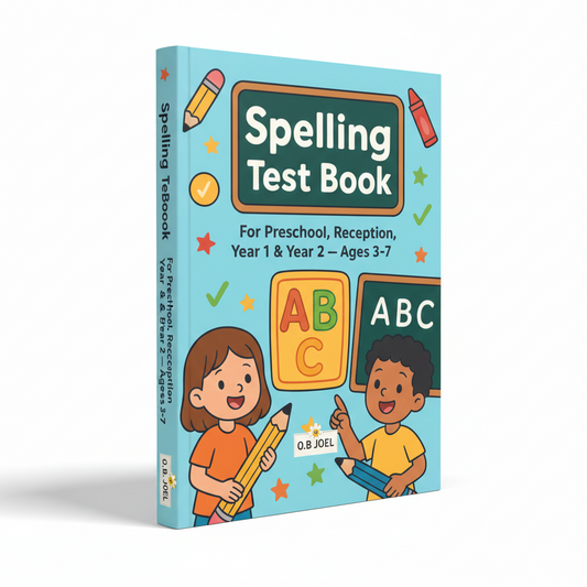 Spelling Test Book for Kids Ages 3-7: Fun Practice for Preschool, Reception, Year 1 & Year 2