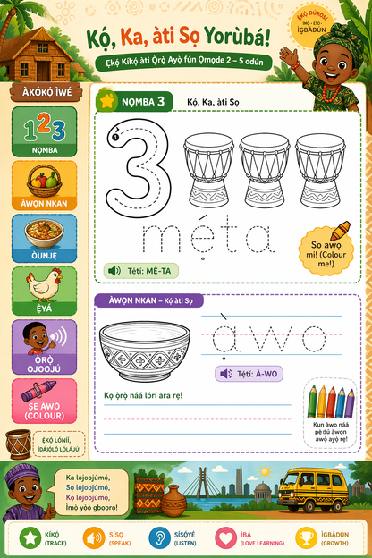 LITTLE LEARNERS LANGUAGE COLLECTION – 3 BOOK BUNDLE (Yoruba • Igbo • Spanish)
