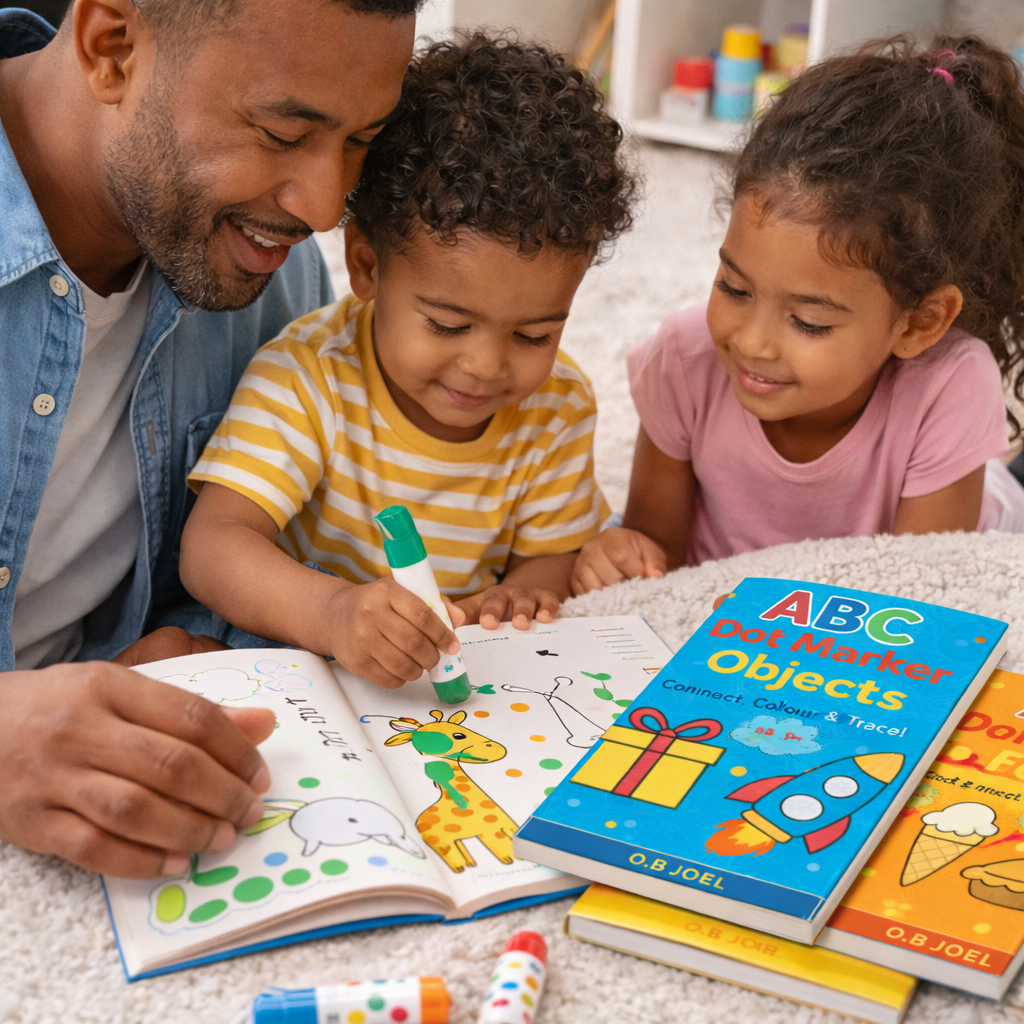 ABC Dot Marker Objects Activity Book: Connect, Colour & Trace For Kids Ages 2 to 5