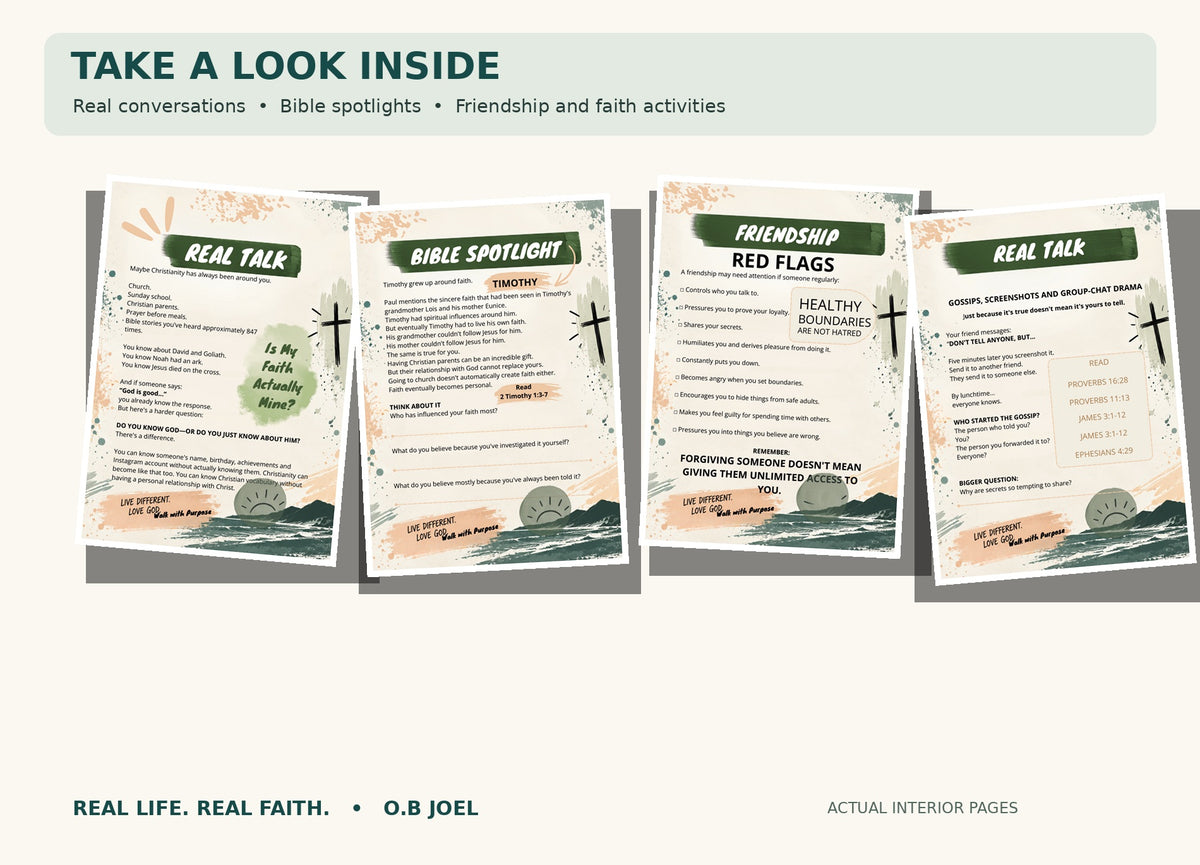 Real Life, Real Faith: A Christian Activity Book For Navigating Teenage Life with God