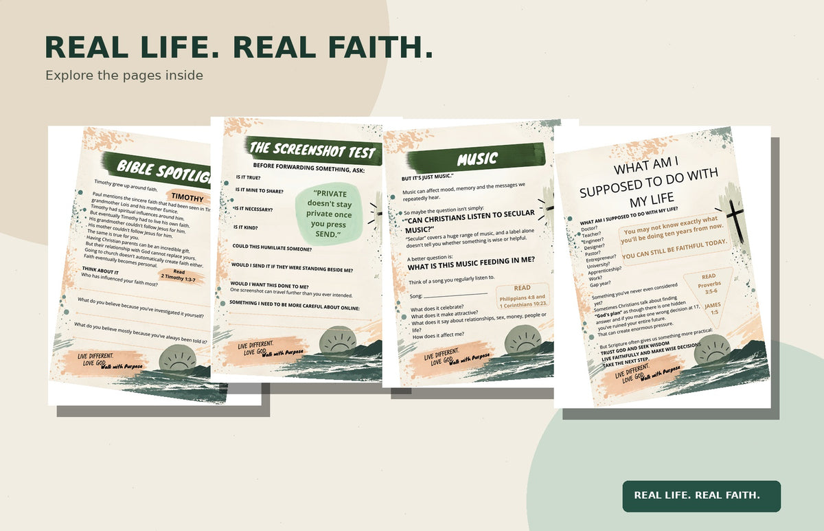 Real Life, Real Faith: A Christian Activity Book For Navigating Teenage Life with God